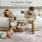Phantoscope Washable Area Rug 8'x10' Non-Slip, Vintage Neutral Rugs - Image 9