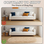 Soft Fluffy Area Rug for Bedroom, Fuzzy Shaggy Oval Throw Rugs for Bedside - Image 7
