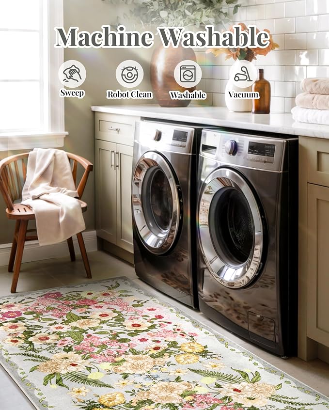 Floral Runner Rug 2x6 - Image 4