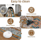 YJ.GWL Area Rugs for Living Room 6x9 Machine Washable Rugs, Non Slip Floral - Image 9