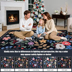 Entryway Rug 2X3 Small Rugs: Floral Washable Door Mat Vintage Soft Low Pile - Image 9