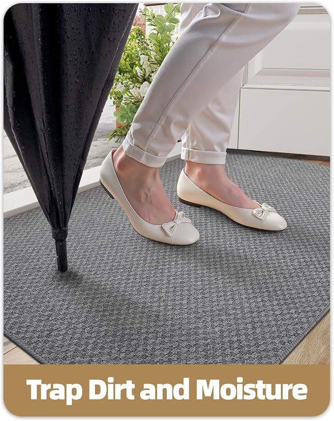 Color&Geometry Thin Front Door Mat Indoor Entrance Non Slip Rubber Backed - Image 6