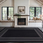 Beverly Rug Non Slip Area Rugs 8x10 Modern Bordered Non Skid Rubber Backing - Image 6