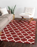Rugs.com Lattice Collection Rug – 8x11 Dark Terracotta Medium-Pile Rug Perfect by Rugscom