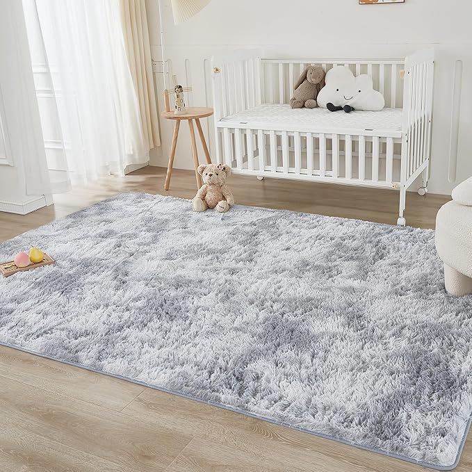 Andency Soft Area Rugs for Living Room Bedroom, 5x8 Fluffy Shaggy Bedside Rug - Image 4