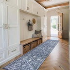 KILOCOCO Hallway Runner 3x10 Rug Runner Printed Vintage Floral Washable Kitchen - Image 8