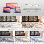 Phantoscope Washable Area Rug 9'x12' Non-Slip, Vintage Boho Rugs - Image 8