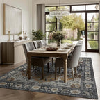 9x12 Area Rug Living Room Rugs, Stain Resistant Washable Rug, Vintage Large - Image 4