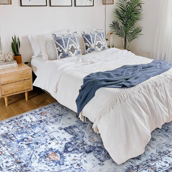 COMSLE 4x6 Rugs for Living Room Washable Area Rugs for Bedroom Faux Wool - Image 7