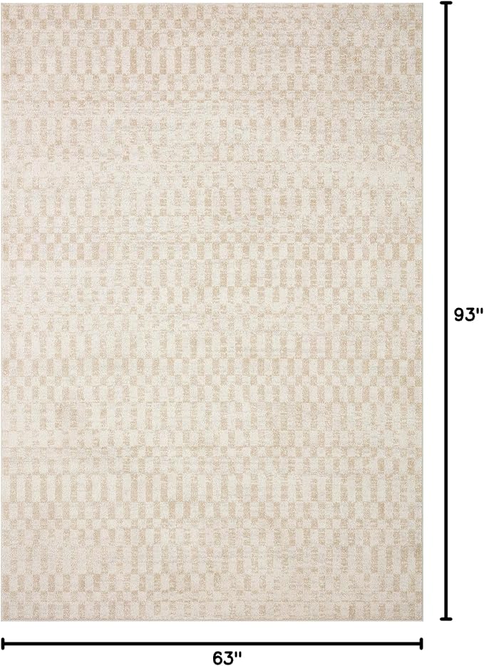 Loloi Kamala Collection KAM-05 Ivory/Natural 5'-3" x 7'-9" Area Rug - Image 2