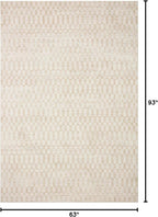 Loloi Kamala Collection KAM-05 Ivory/Natural 5'-3" x 7'-9" Area Rug - Image 2
