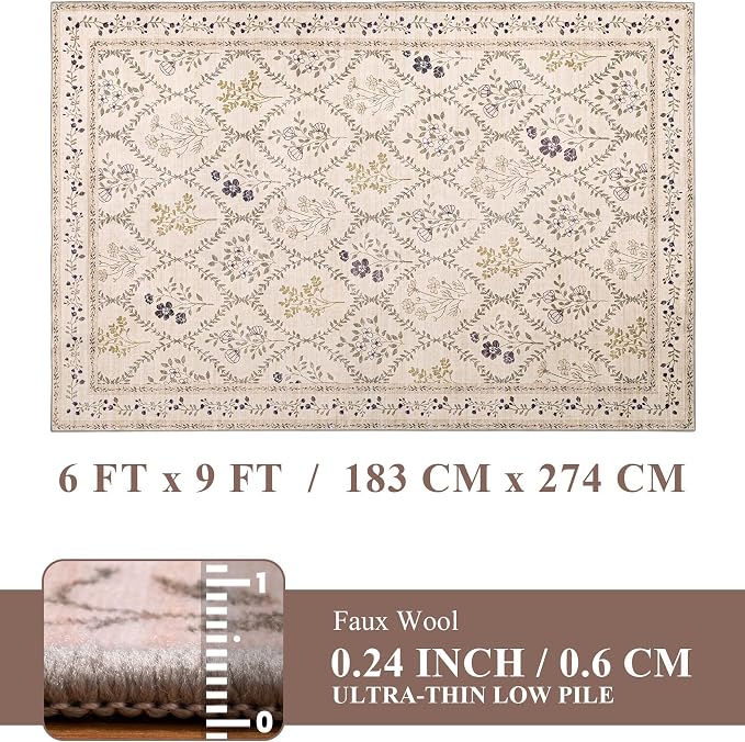 YIHOUSE 6x9 Washable Rug for Bedroom, Girls Dorm - Image 8
