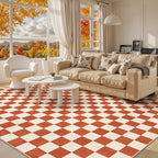 LIVEBOX 8x10 Area Rugs for Living Room, Checkered Non-Slip Washable Rugs by LIVEBOX