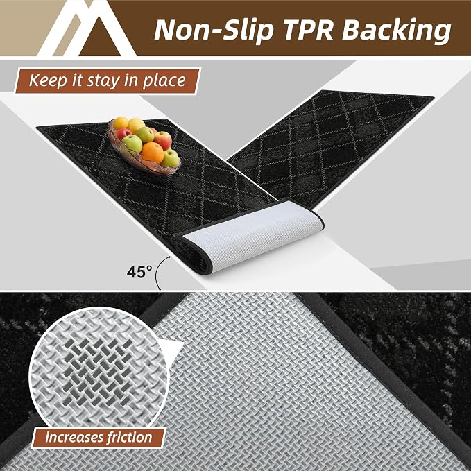 COSY HOMEER Plaid Door Mat 32" x 48", Dirt Trapper Entryway Rugs, Non-Slip - Image 5