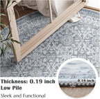 jinchan Round Rug 7ft Washable Circle Soft Rug - Image 6