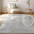 Paco Home Modern Area Rug with Minimalist Arched Lines in Neutral Grey - Image 2