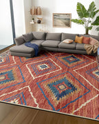 Area Rug 10x14 Rug Machine Washable Non-Slip Low Pile Print Pattern Western Rug - Image 7