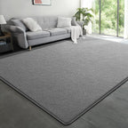 Large Modern Area Rugs for Living Room Bedroom, 6x9 Feet Grey Ultra Soft Solid by Unknown