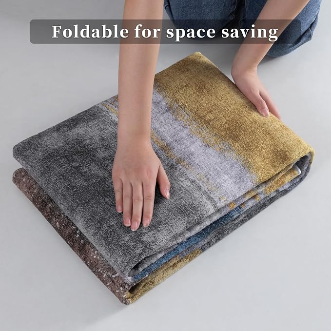 Ciicool Modern Abstract Rug for Living Room, Low-Pile Contemporary Indoor - Image 6