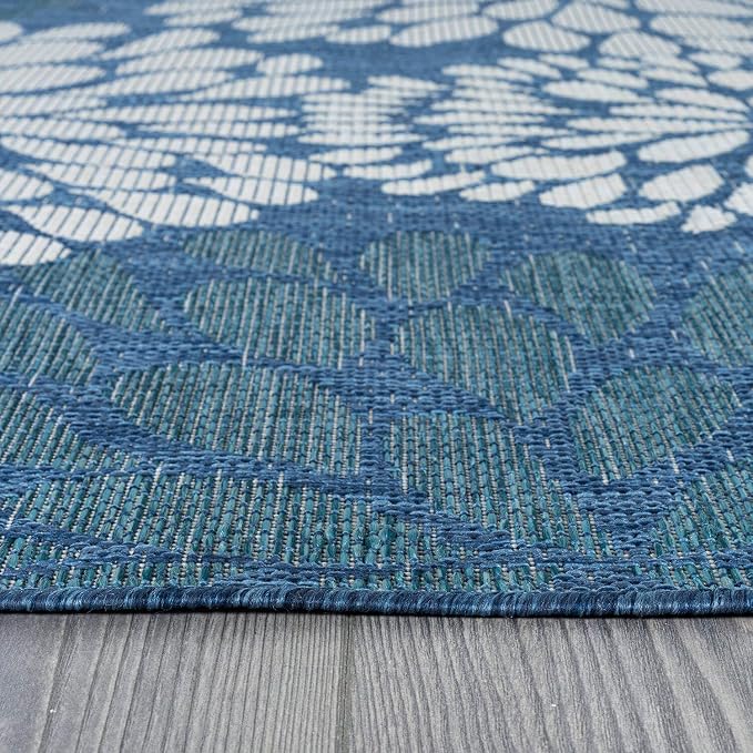 Beverly Rug Outdoor Rug 6x9 Modern Exotic Tropical Leaf Area Rugs - Image 6