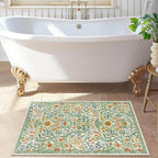 Floral 2x3 Entryway Rug, Washable Front Door Mat Indoor Non Slip Low Pile Small - Image 5
