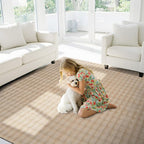 CAMILSON Modern Beige Non Slip Rug 4x6 Ultra Soft High Pile Area Rugs Non Skid - Image 4
