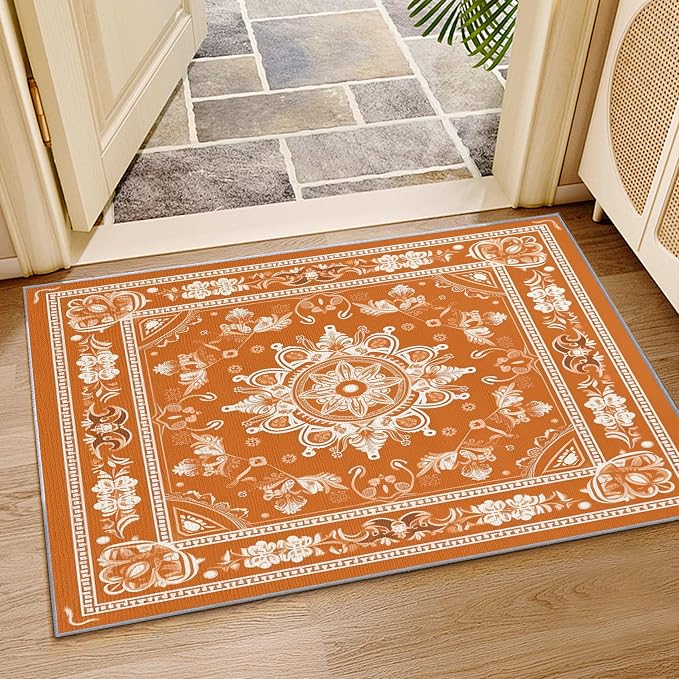 Mandala Rugs for Living Room -Vintage Floral Rug, 4x6 ft, Boho Medallion - Image 4
