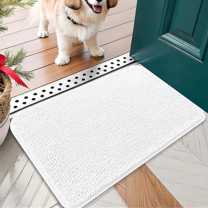 OLANLY Dog Door Mat for Muddy Paws 24x16, Absorbs Moisture and Dirt, Absorbent by OLANLY