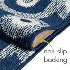Custom Size Long Blue Hallway Runner Rug | Cut to Length 2'3" x 17' | Non-Slip - Image 4