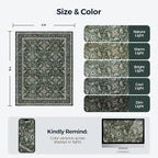 WITSHOCK Living Room Area Rugs 5x7: Soft Non-Slip Backing Washable Rugs Vintage - Image 2