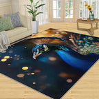 Peacock Area Rug 5x7-5x7 Rug, Wonderful Peacock Rugs - Image 2