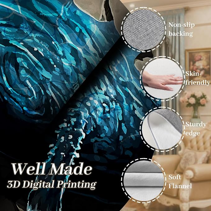 3D Well Waterfall Bedroom Carpet, Visual Illusion Deep Hole Entrance Rug - Image 4