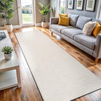 Easy Jute Rugs 2x7 White Color Living Room Indoor Outdoor Runner Rug - Image 5