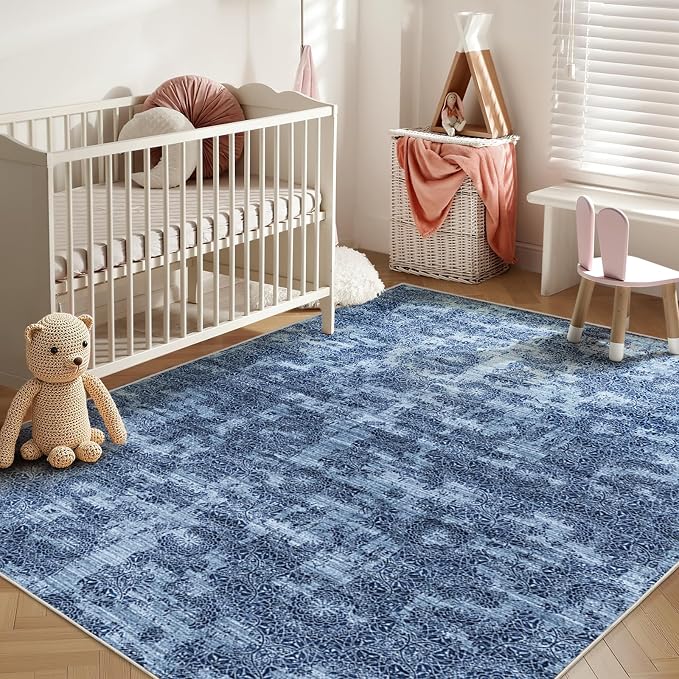 WITSHOCK 5x7 Area Rugs for Living Room: Machine Washable Non Slip Modern - Image 5
