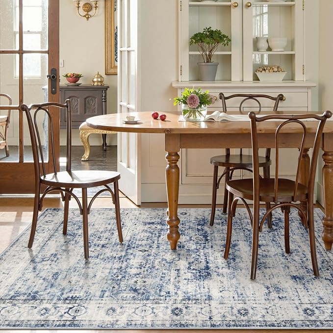 Lahome Washable Rugs 5x7 Area Rugs, Retro Distressed Non Slip Throw Carpet - Image 4