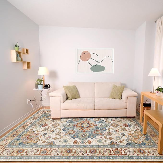 Enkor Area Soft Rugs 6x9 Washable Non Slip Boho Floor Rugs - Image 9