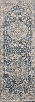 Loloi Teagan Collection TEA-01 Denim/Mist 9'-9" x 13'-6" Area Rug, Soft Neutral - Image 9