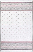 Alfa Rich 7x10 Mauve Gray Off White Washable Area Rugs - Image 7