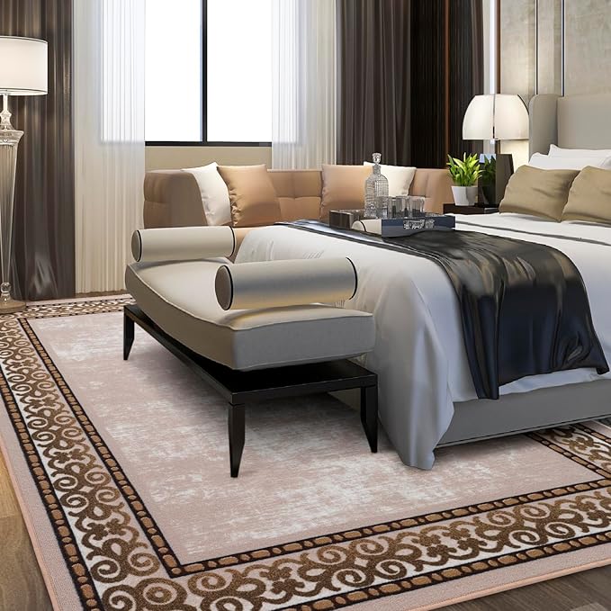 Antep Rugs Alfombras Bordered Modern 3x5 Non-Slip Low Pile Rubber Backing - Image 3