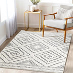 Area Rug 8x8 Rug Machine Washable Non-Slip Low Pile Print Pattern Western Rug - Image 6