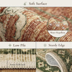 GENIMO 6x9 Area Rugs for Living Room, Machine Washable Non Slip Vintage Rugs - Image 7