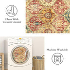 Lahome Moroccan Trellis Washable Rug, 2x3 Bathroom Rugs - Image 3