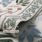 Floral Boho 5x7 Area Rugs for Bedroom Living Room, Botanical Soft Dining Room - Image 6