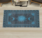 Ambesonne Sun and Moon Decorative Rug, Bohemian Artwork Design of Crescent by Ambesonne
