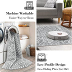 Wonnitar Moroccan Area Rugs 3x5, Non-Slip Boho Small Bedroom Throw Mat - Image 3