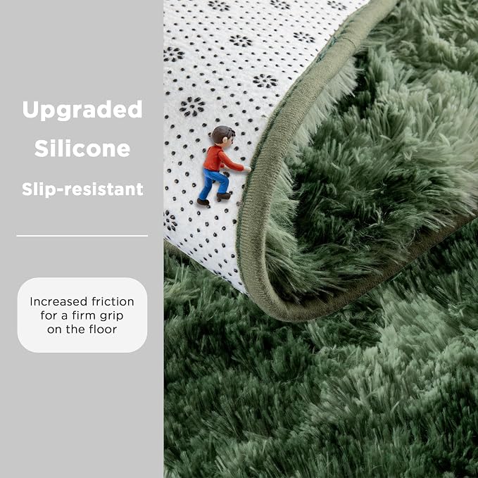 Andency Soft Area Rugs for Living Room Bedroom, 3x5 Non-Slip Fluffy Shag Carpet - Image 5