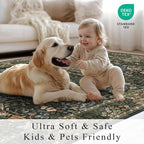 2.6x8 Floral Washable Area Rug Soft Runner Rugs - Image 5