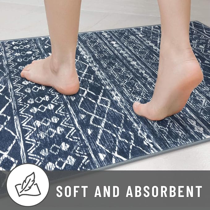 KUTA Moroccan Rugs for Entryway, 2x3 Navy Blue Entrance Small Area Rug - Image 7