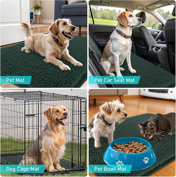 OLANLY Dog Door Mat for Muddy Paws 47x32, Absorbs Moisture and Dirt, Absorbent - Image 7