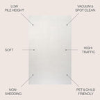 JONATHAN Y Haze Solid Low-Pile Cream 9x9 Square Indoor Area Rug, Minimalist - Image 2